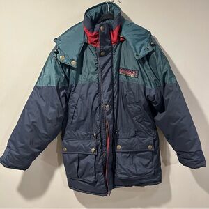 Vintage 90s Stoneridge Performance Mens Puff Coat Hood Small EUC